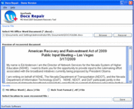 Docx Repair screenshot